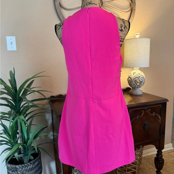 THML Vibrant Hot Pink Mini Dress - Picture 7 of 11